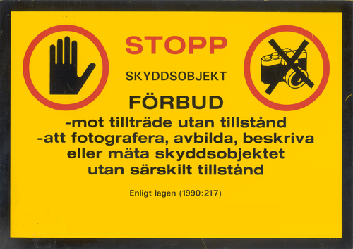Förbud-fotografera Plakat: Stopp Skyddsobjekt, förbud mot att ...fotografera