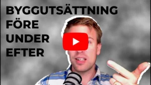Thumbnail byggutsättningsvideo på Youtube